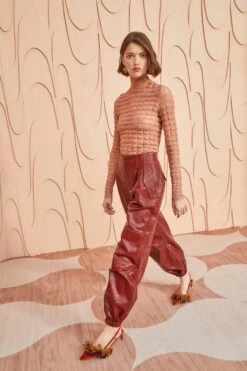 ULLA JOHNSON Cyrus Pant - Mahogany -Ulla Johnson ULLA JOHNSON Cyrus Pant MAHOGANY 0083