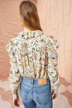 ULLA JOHNSON Dara Blouse - Gardenia 8 ULLA JOHNSON Dara Blouse - Gardenia -Ulla Johnson ULLA JOHNSON Dara Blouse GARDENIA 0157