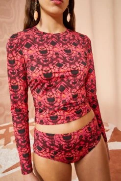 ULLA JOHNSON Sayulita Rash Guard - Wild Rose -Ulla Johnson ULLA JOHNSON Dione Rash WILD ROSE 02 ALT