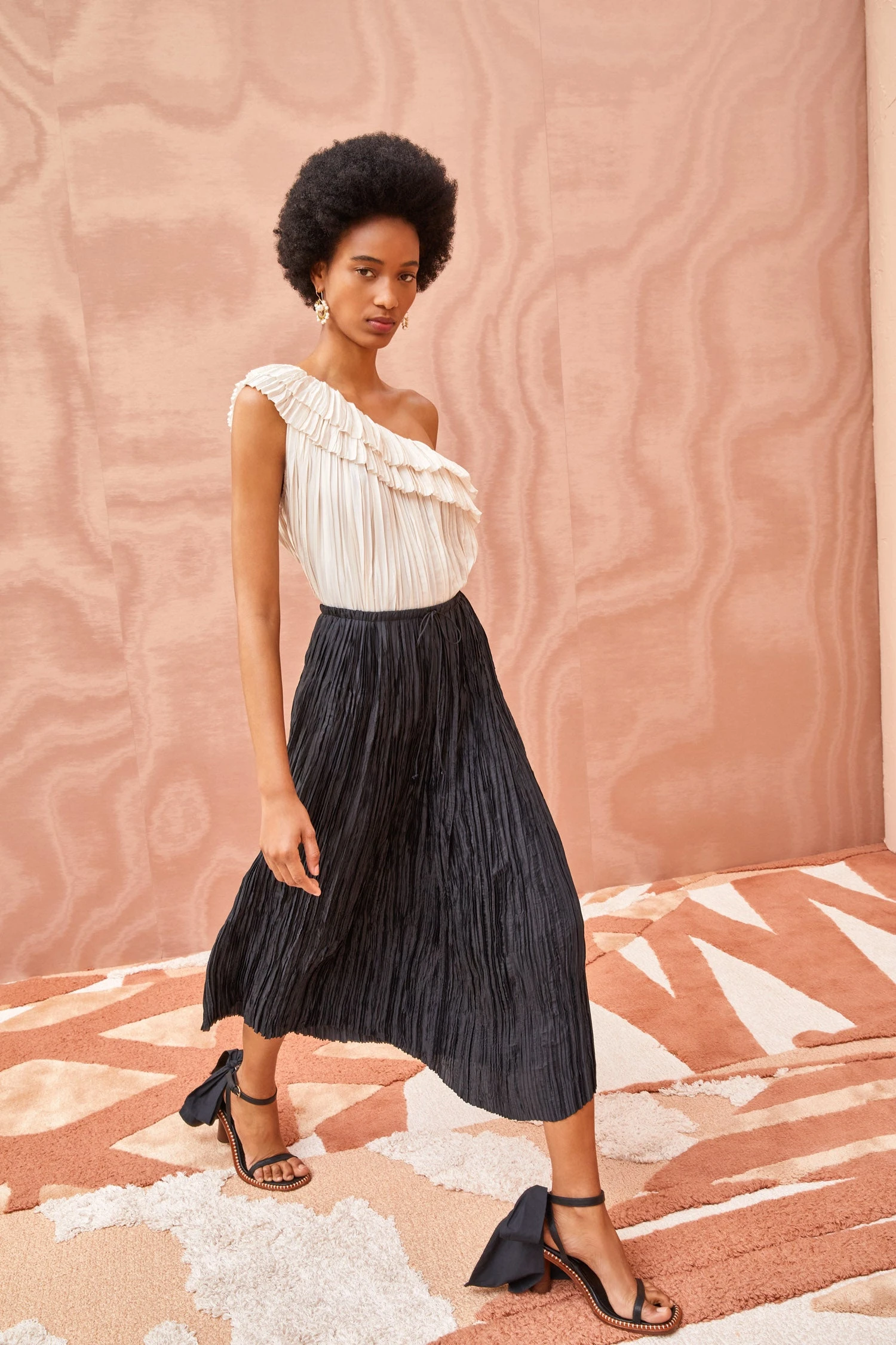 ULLA JOHNSON Dioni Skirt - Noir 1 ULLA JOHNSON Dioni Skirt - Noir