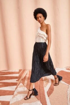 ULLA JOHNSON Dioni Skirt - Noir 7 ULLA JOHNSON Dioni Skirt - Noir -Ulla Johnson ULLA JOHNSON Dioni Skirt NOIR 03