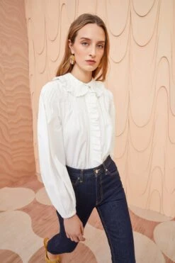 ULLA JOHNSON Dolores Blouse - Pristine 9 ULLA JOHNSON Dolores Blouse - Pristine -Ulla Johnson ULLA JOHNSON Dolores Blouse PRISTINE 01 MAIN