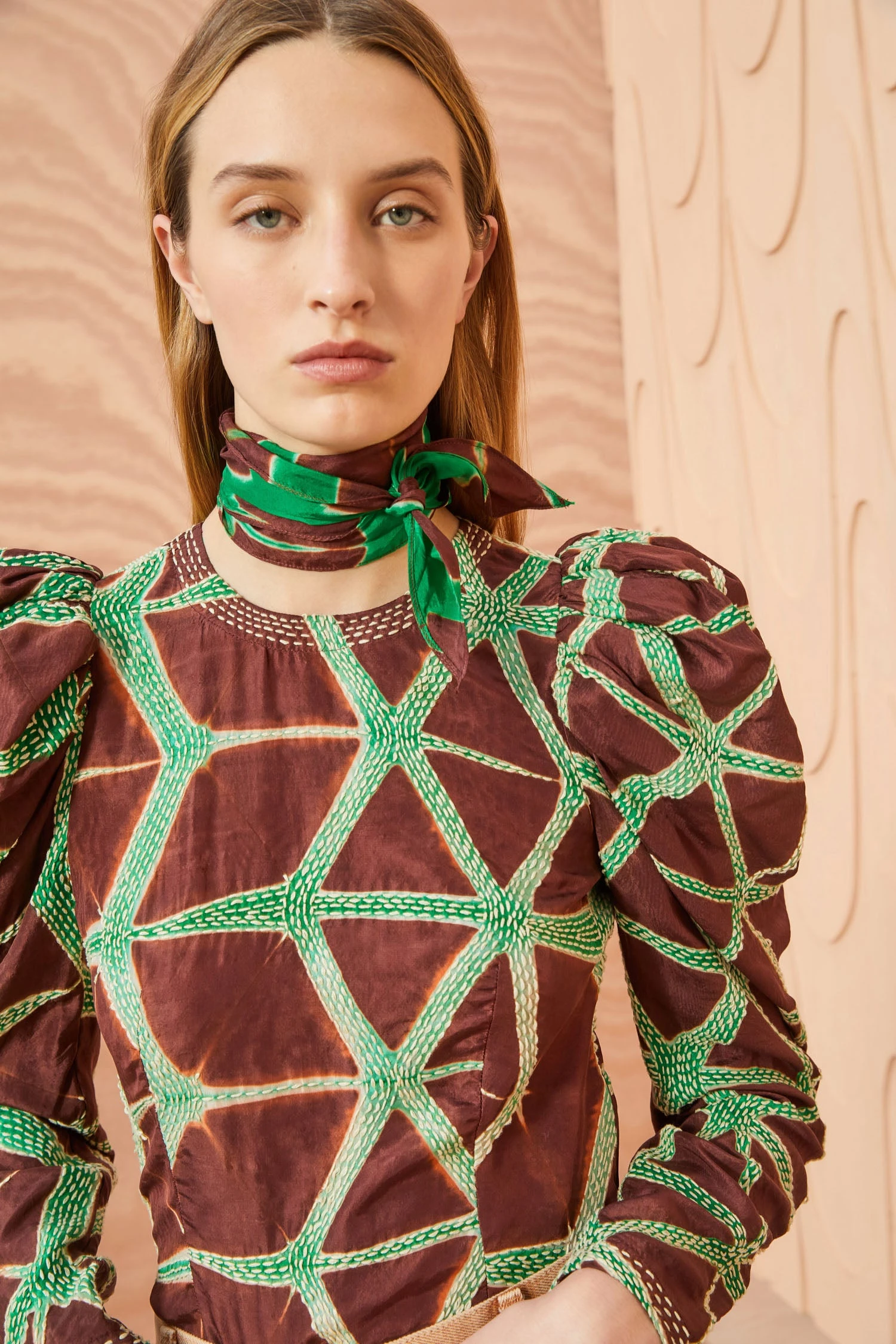 ULLA JOHNSON Ema Scarf - Teak 2 ULLA JOHNSON Ema Scarf - Teak - Image 2