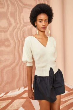 ULLA JOHNSON Eila Top - Chalk