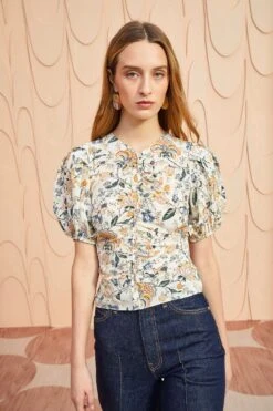 ULLA JOHNSON Elise Top - Gardenia -Ulla Johnson ULLA JOHNSON Elise Top GARDENIA 0013