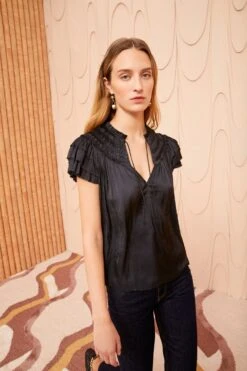 ULLA JOHNSON Eva Top - Noir -Ulla Johnson ULLA JOHNSON Eva Top Noir 0086