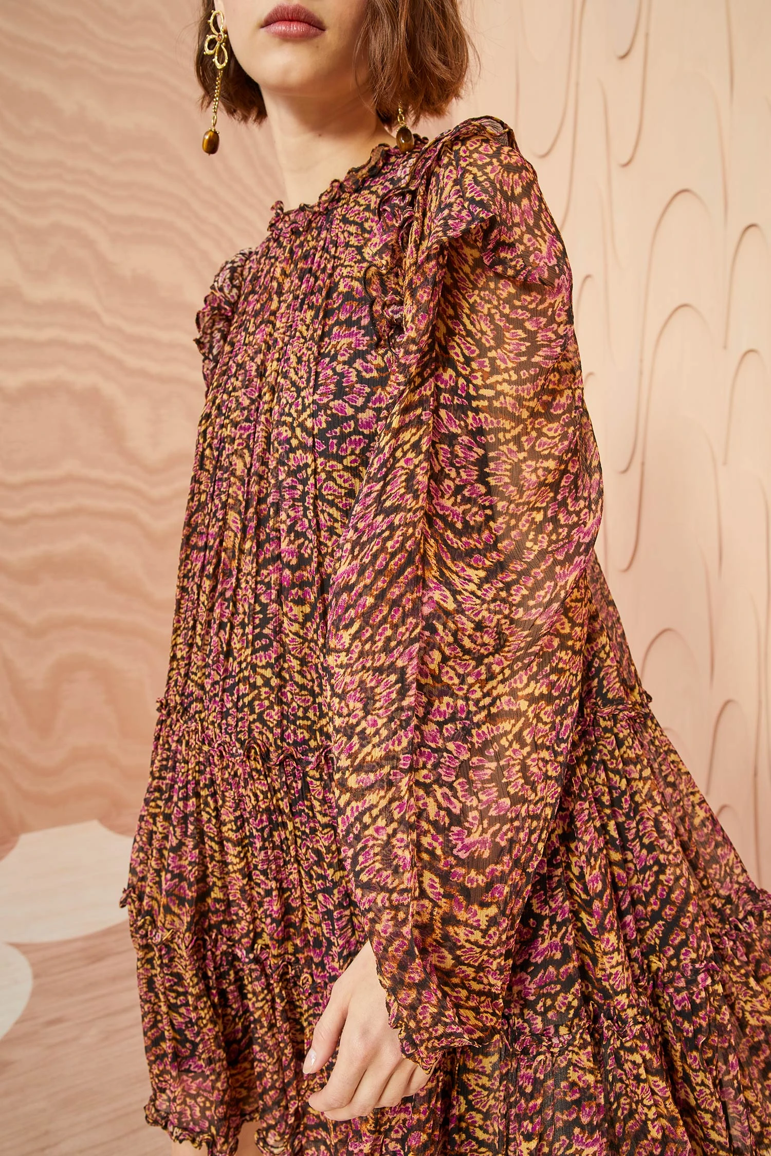 ULLA JOHNSON Gaelle Dress - Pomegranate 3 ULLA JOHNSON Gaelle Dress - Pomegranate - Image 3