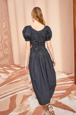 ULLA JOHNSON Golda Dress - Noir 7 ULLA JOHNSON Golda Dress - Noir -Ulla Johnson ULLA JOHNSON Golda Dress NOIR 0078