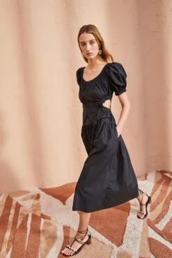 ULLA JOHNSON Golda Dress - Noir 9 ULLA JOHNSON Golda Dress - Noir -Ulla Johnson ULLA JOHNSON Golda Dress NOIR 0121