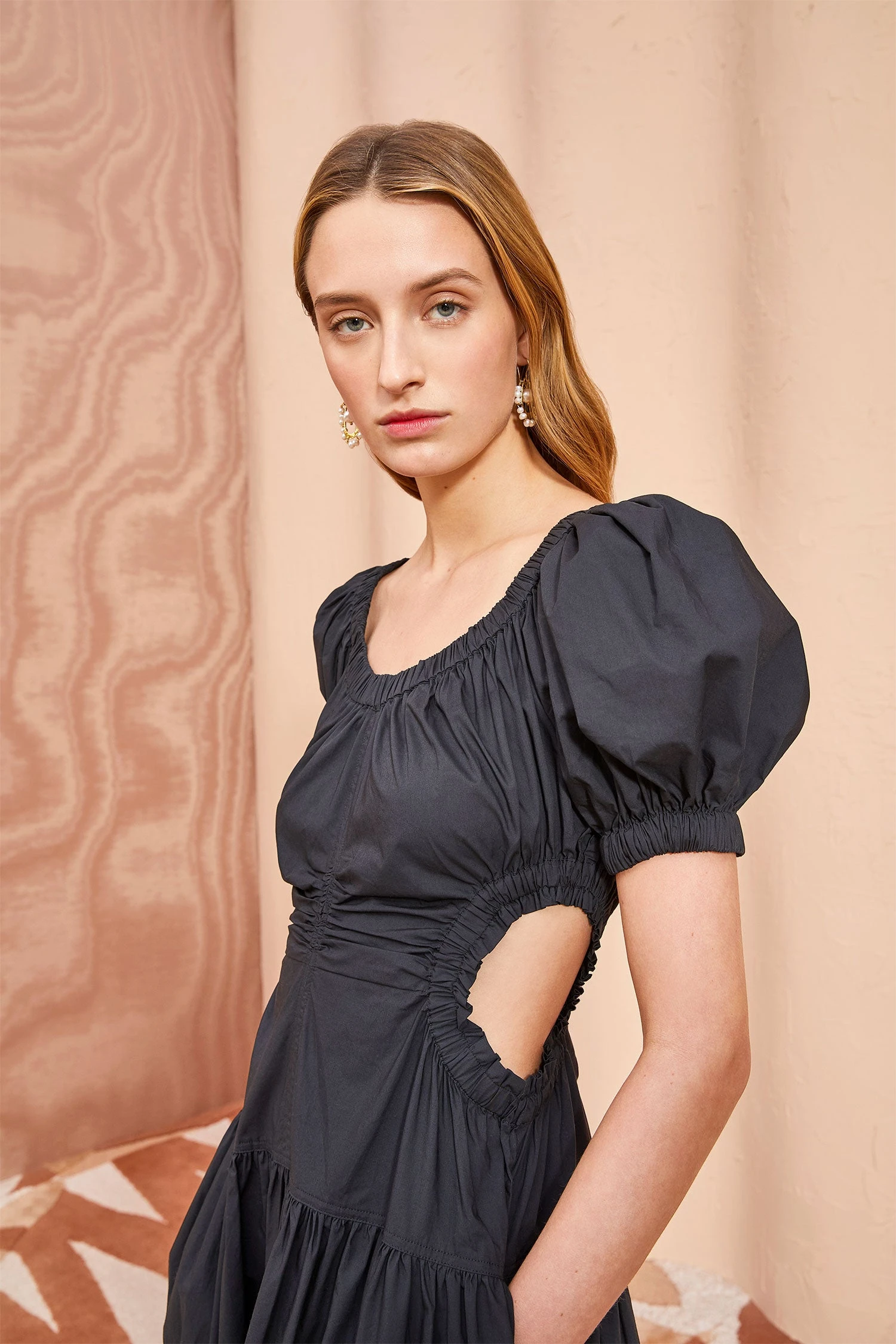 ULLA JOHNSON Golda Dress - Noir 2 ULLA JOHNSON Golda Dress - Noir - Image 2