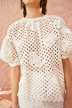 ULLA JOHNSON Grace Top - Pearl -Ulla Johnson ULLA JOHNSON Grace Top PEARL 05