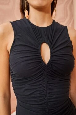 ULLA JOHNSON Gwynne Dress - Noir 9 ULLA JOHNSON Gwynne Dress - Noir -Ulla Johnson ULLA JOHNSON Gwynne Dress NOIR 05