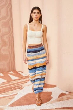 ULLA JOHNSON Hattie Skirt - Aegean -Ulla Johnson ULLA JOHNSON Hattie Skirt AEGEAN 03