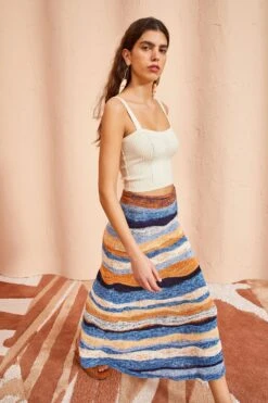 ULLA JOHNSON Hattie Skirt - Aegean -Ulla Johnson ULLA JOHNSON Hattie Skirt AEGEAN 05