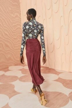 ULLA JOHNSON Imani Skirt - Mahogany -Ulla Johnson ULLA JOHNSON Imani Skirt MAHOGANY 0123