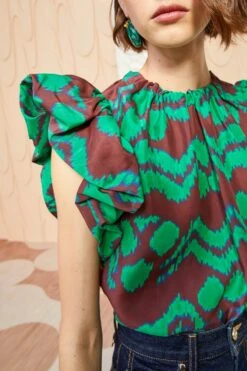 New Arrival -Ulla Johnson ULLA JOHNSON Iren Top MALACHITE 02 ALT