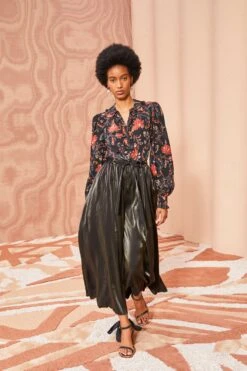 ULLA JOHNSON Irvette Skirt - Noir 7 ULLA JOHNSON Irvette Skirt - Noir -Ulla Johnson ULLA JOHNSON Irvette Skirt NOIR 0025