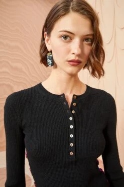 ULLA JOHNSON Juniper Pullover - Noir 7 ULLA JOHNSON Juniper Pullover - Noir -Ulla Johnson ULLA JOHNSON Juniper Pullover NOIR 03