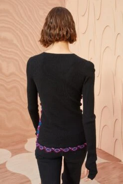 ULLA JOHNSON Juniper Pullover - Noir 8 ULLA JOHNSON Juniper Pullover - Noir -Ulla Johnson ULLA JOHNSON Juniper Pullover NOIR 04