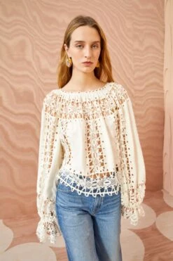 New Arrival 11 ULLA JOHNSON Kavita Blouse - Ivory