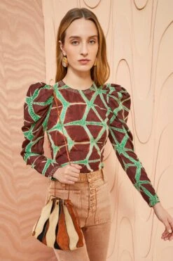 ULLA JOHNSON Leyla Blouse - Teak 11 ULLA JOHNSON Leyla Blouse - Teak -Ulla Johnson ULLA JOHNSON Leyla Blouse TEAK 0054