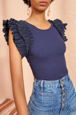 ULLA JOHNSON Lilo Top - Midnight 8 ULLA JOHNSON Lilo Top - Midnight -Ulla Johnson ULLA JOHNSON Lilo Top MIDNIGHT 05