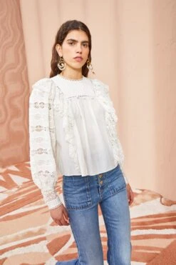 ULLA JOHNSON Lily Blouse - Pristine -Ulla Johnson ULLA JOHNSON Lily Blouse PRISTINE 01 MAIN