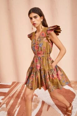 ULLA JOHNSON Loretta Dress - Bamboo 7 ULLA JOHNSON Loretta Dress - Bamboo -Ulla Johnson ULLA JOHNSON Loretta Dress BAMBOO 03