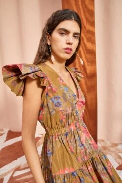 ULLA JOHNSON Loretta Dress - Bamboo 9 ULLA JOHNSON Loretta Dress - Bamboo -Ulla Johnson ULLA JOHNSON Loretta Dress BAMBOO 05