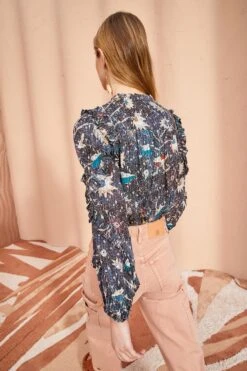 ULLA JOHNSON Manet Blouse - Jet -Ulla Johnson ULLA JOHNSON Manet Blouse JET 04