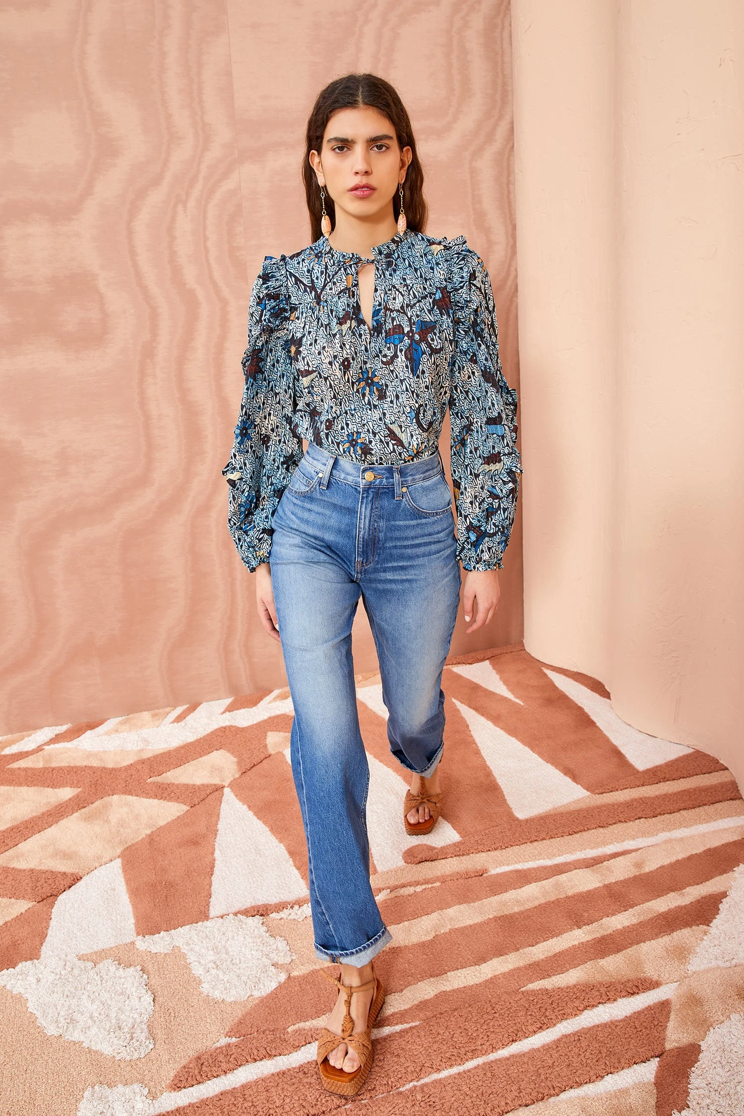 ULLA JOHNSON Manet Blouse - Morning Glory 3 ULLA JOHNSON Manet Blouse - Morning Glory - Image 3