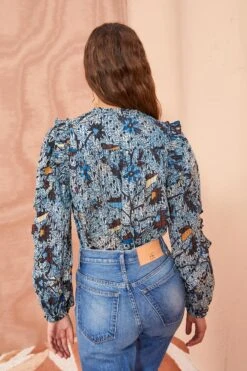 ULLA JOHNSON Manet Blouse - Morning Glory 8 ULLA JOHNSON Manet Blouse - Morning Glory -Ulla Johnson ULLA JOHNSON Manet Blouse MORNING GLORY 04