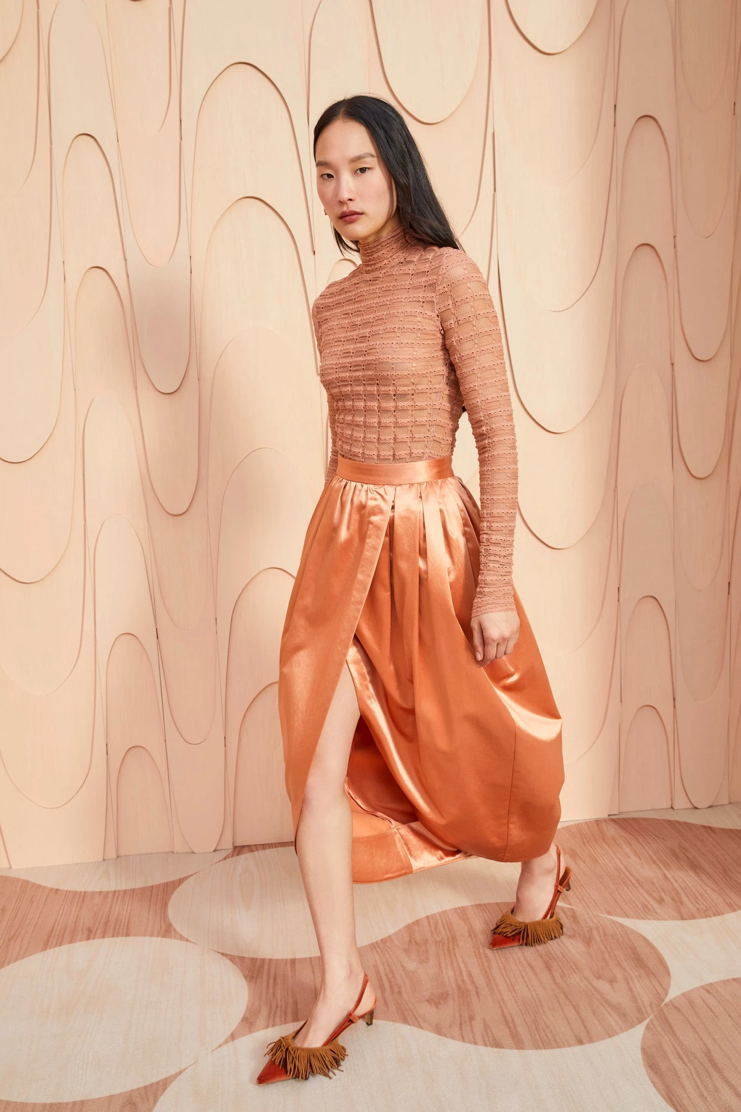 ULLA JOHNSON Maxine Skirt - Copper 4 ULLA JOHNSON Maxine Skirt - Copper - Image 4