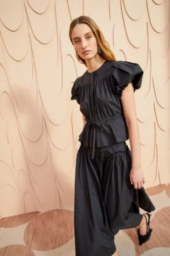 ULLA JOHNSON Mila Top - Noir -Ulla Johnson ULLA JOHNSON Mila Top NOIR 03