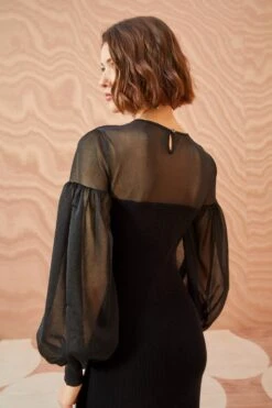 ULLA JOHNSON Milla Dress - Noir -Ulla Johnson ULLA JOHNSON Milla Dress NOIR 0146