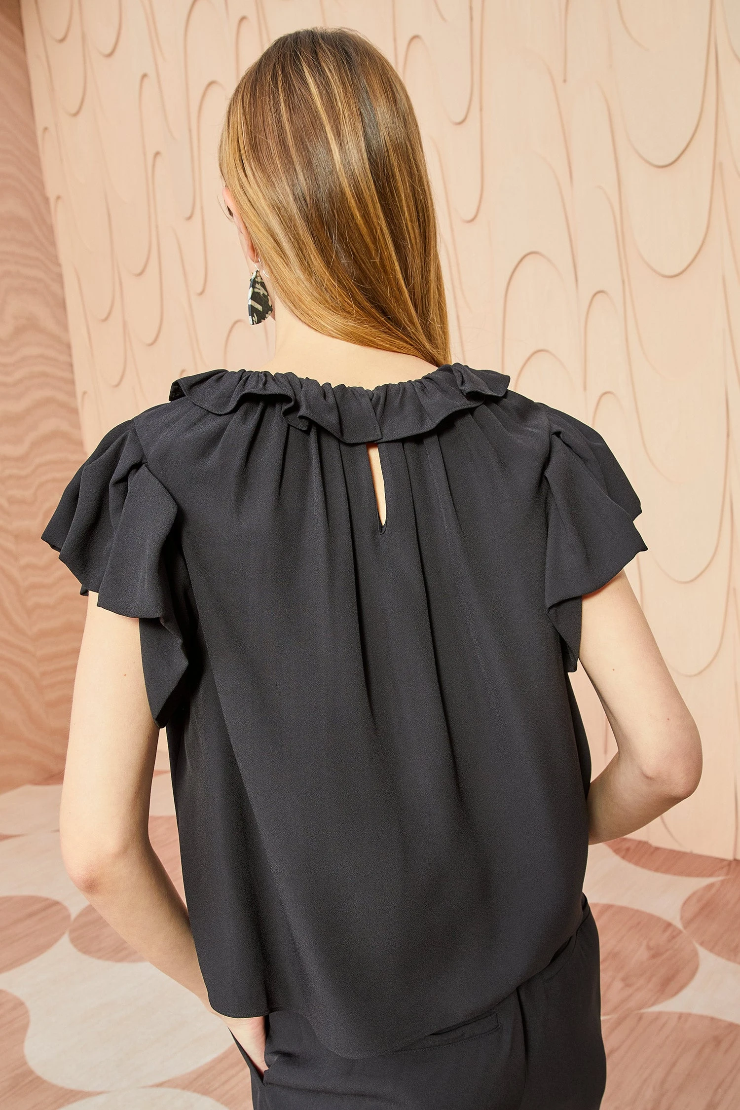 ULLA JOHNSON Monika Top - Noir 4 ULLA JOHNSON Monika Top - Noir - Image 4