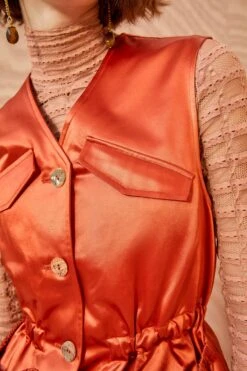 ULLA JOHNSON Monroe Vest - Red Oxide 9 ULLA JOHNSON Monroe Vest - Red Oxide -Ulla Johnson ULLA JOHNSON Monroe Vest REDOXIDE 0087