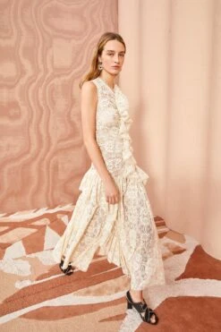 ULLA JOHNSON Odile Dress - Chalk 10 ULLA JOHNSON Odile Dress - Chalk -Ulla Johnson ULLA JOHNSON Odile Dress CHALK 01 MAIN