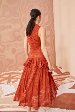 ULLA JOHNSON Odile Dress - Paprika 7 ULLA JOHNSON Odile Dress - Paprika -Ulla Johnson ULLA JOHNSON Odile Dress PAPRIKA 0022