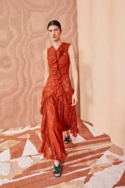 ULLA JOHNSON Odile Dress - Paprika