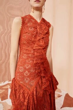 ULLA JOHNSON Odile Dress - Paprika 9 ULLA JOHNSON Odile Dress - Paprika -Ulla Johnson ULLA JOHNSON Odile Dress PAPRIKA 0065