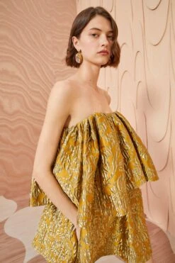 ULLA JOHNSON Oui Dress - Citrine -Ulla Johnson ULLA JOHNSON Oui Dress CITRINE 0083