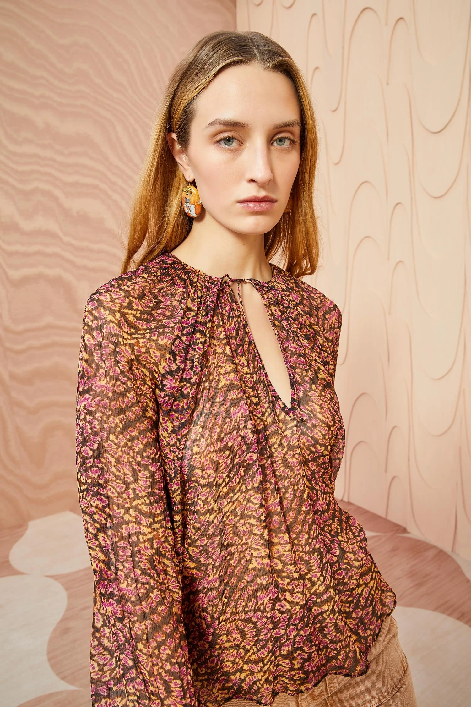 ULLA JOHNSON Pauline Blouse - Pomegranate 5 ULLA JOHNSON Pauline Blouse - Pomegranate - Image 5