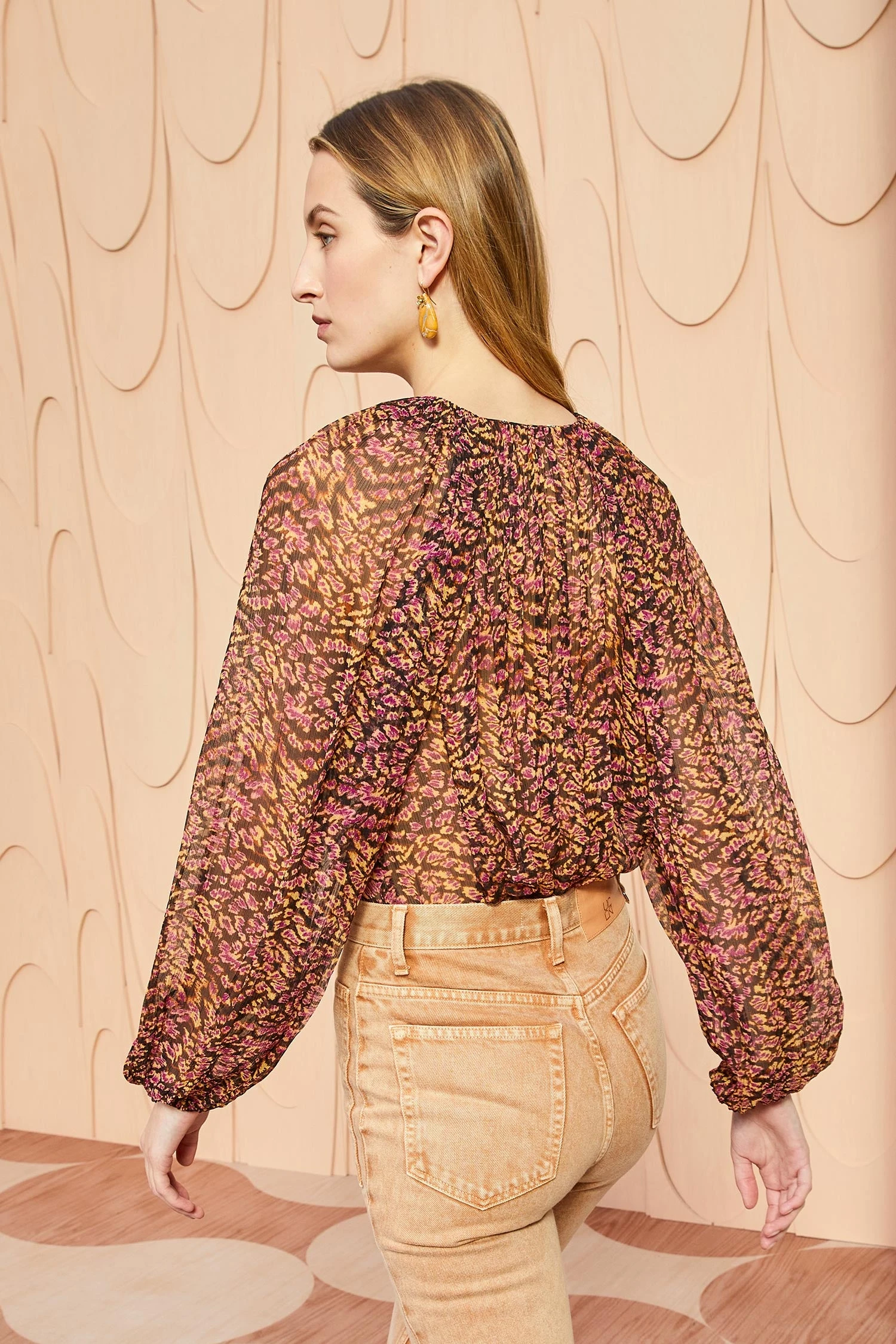 ULLA JOHNSON Pauline Blouse - Pomegranate 4 ULLA JOHNSON Pauline Blouse - Pomegranate - Image 4