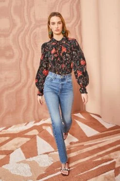 ULLA JOHNSON Philipa Blouse - Obsidian -Ulla Johnson ULLA JOHNSON Philipa Blouse OBSIDIAN 0028