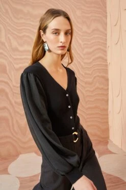 ULLA JOHNSON Quinn Cardigan - Noir 9 ULLA JOHNSON Quinn Cardigan - Noir -Ulla Johnson ULLA JOHNSON Quinn Cardigan NOIR 0161