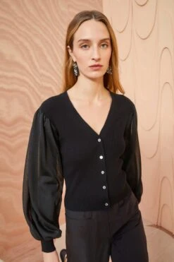 ULLA JOHNSON Quinn Cardigan - Noir