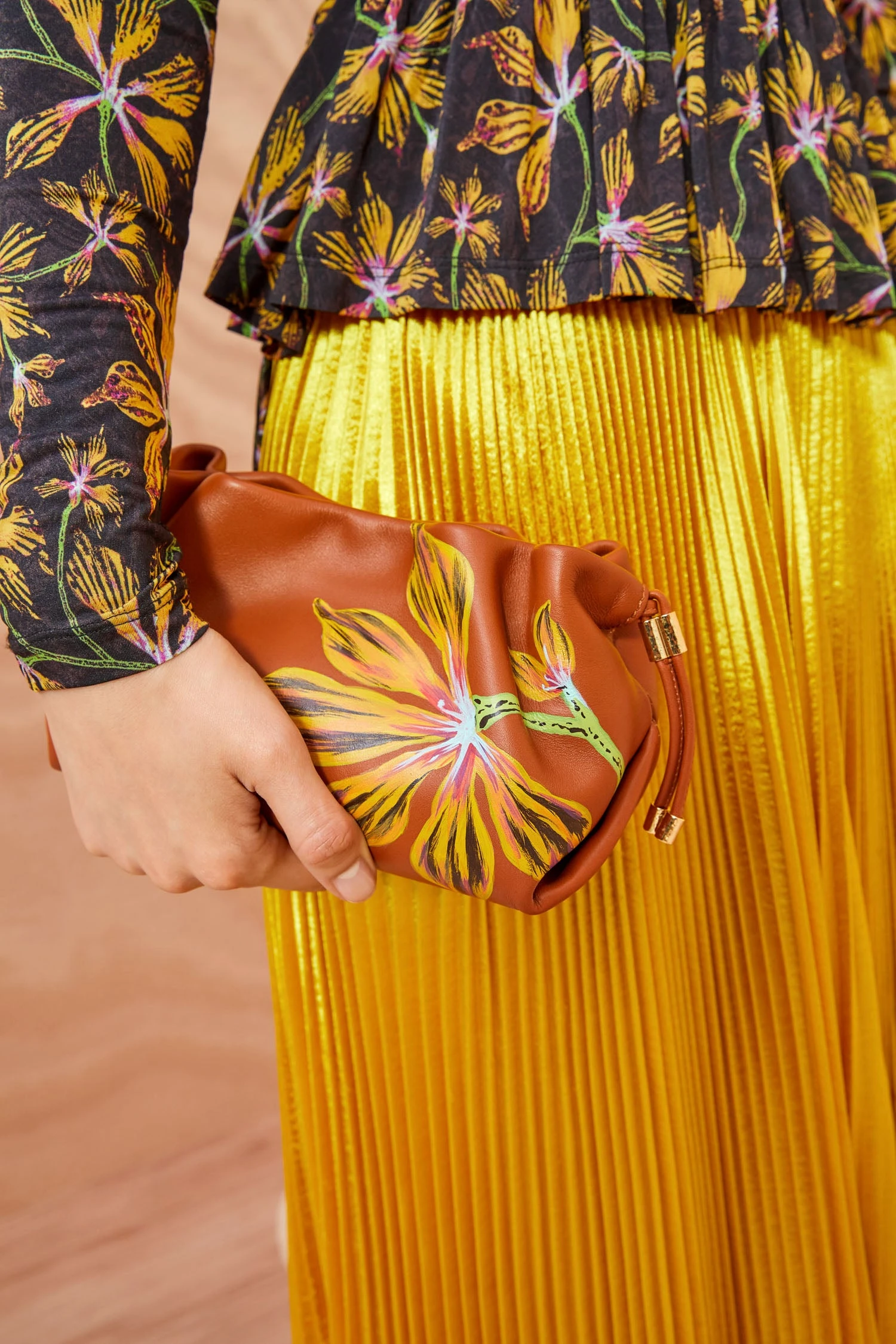 ULLA JOHNSON Remy Mini Soft Clutch - Sierra Floral 1 ULLA JOHNSON Remy Mini Soft Clutch - Sierra Floral