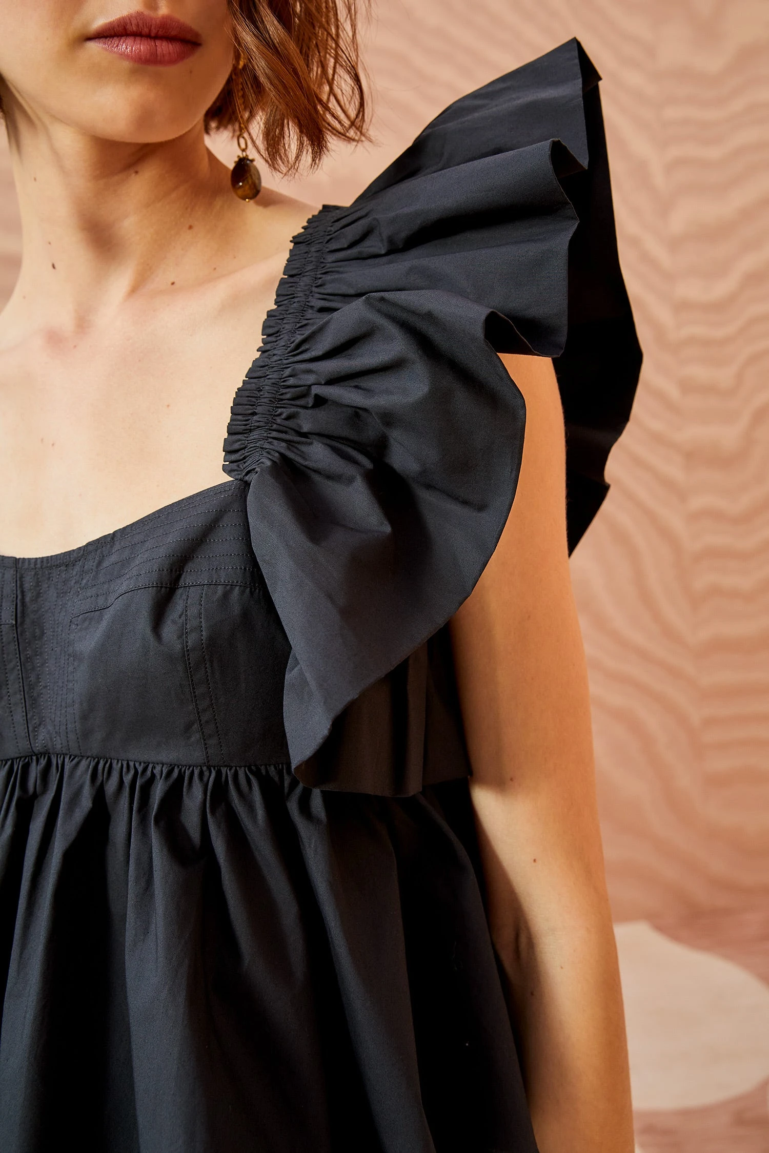 ULLA JOHNSON Romi Top - Noir 2 ULLA JOHNSON Romi Top - Noir - Image 2