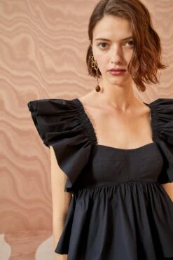 ULLA JOHNSON Romi Top - Noir 9 ULLA JOHNSON Romi Top - Noir -Ulla Johnson ULLA JOHNSON Romi Top NOIR 05